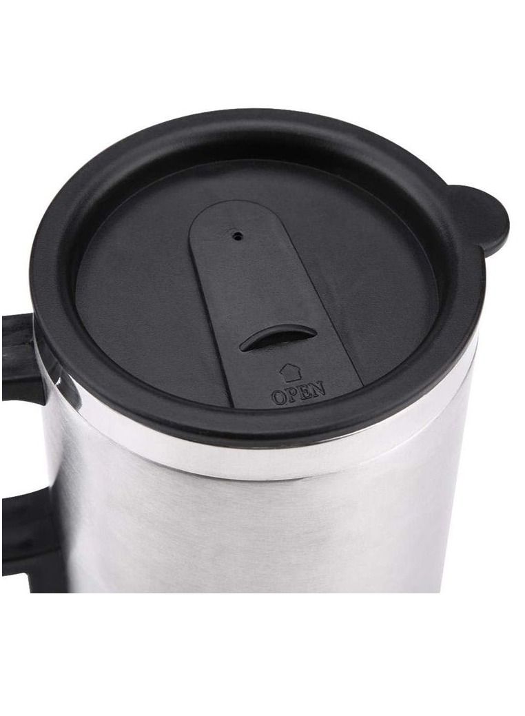 12 V Premium Car Heating Mug 450 ml Stainless Steel Travel Electric Coffee Cup - Image 5