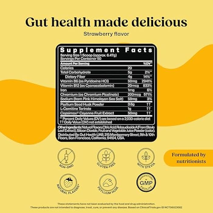 ColonBroom Premium Weight Management Supplement (Strawberry) - Colon Broom Psyllium Husk Fiber Powder Drink - Gluten Free, Non-GMO Colon Cleanse for Bloating Relief & Gut Health, 100 Servings - Image 4