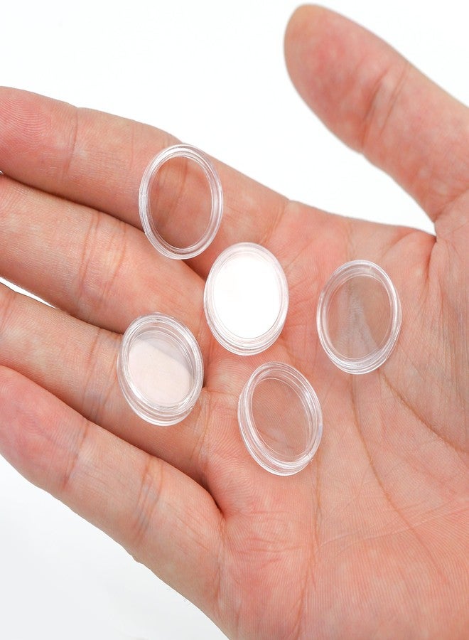 BuleVina 100 Pieces 16mm Clear Round Coin Holder Plastic Coin Container Case Collection Supplies - Image 5