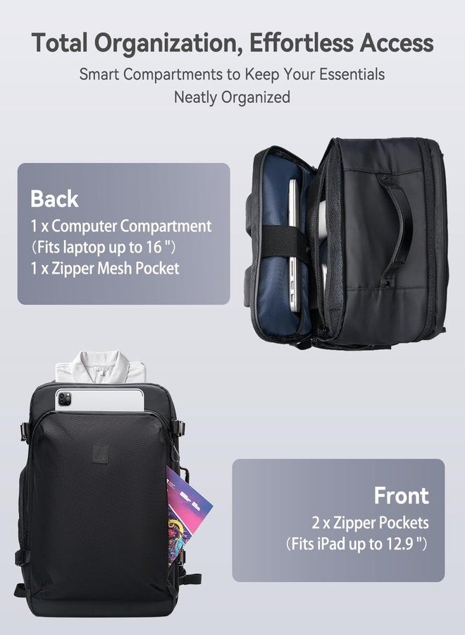 Arxus 30-40L Travel Backpack for Men Women for Carry on, Expandable Rucksack, TSA Approved Luggage, Business Laptop Bag Fits 16" - Image 4