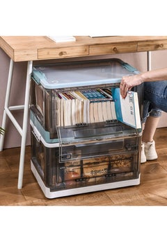 EMZJ 42L Multi Purpose Folding Storage Box Double Door Large Capacity Toys Clothes Books Organizer With Cover XQ-033-42  - Image 4