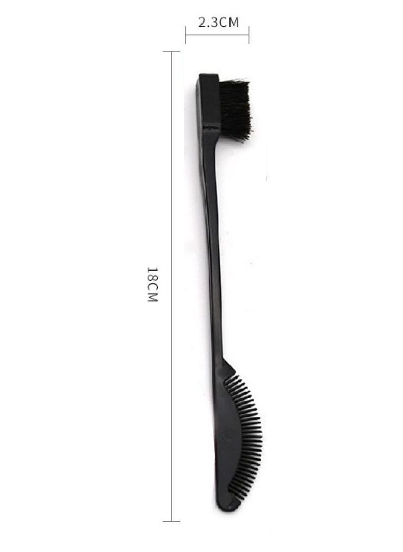 Prime 2-in-1 Edge Control and Hair Brush Black  - Image 5