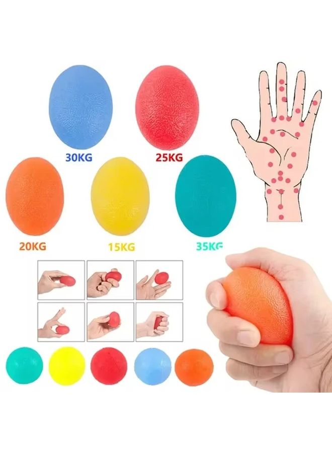 Red Silicone Hand Grip Strengthener Ball Egg For Finger Exercise And Muscle Recovery - Image 1
