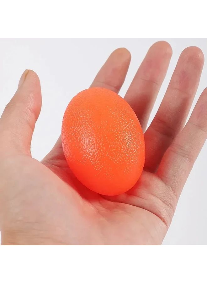 Red Silicone Hand Grip Strengthener Ball Egg For Finger Exercise And Muscle Recovery - Image 3