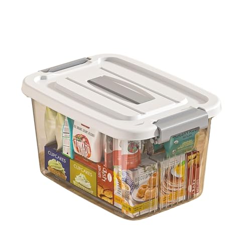 Ash  Roh Ash & Roh Heavy Duty Plastic Storage Bins with Locking Lids – Clear, Stackable Containers for Bedroom or Closet Organization (pack of 1, Large 29cm X 40cm X 21cm) - Image 1