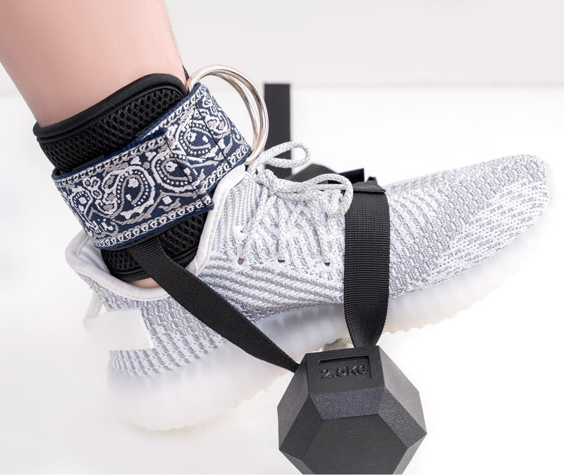 GYM OX Dumbbell Foot Attachment,Ankle Strap for Dumbbell and Cable Machine Women,Feet Weight Lifting,Feet Dumbbell Attachment,Tibialis Trainer,Cable Kick Back Ankle Straps Embroidery 1Pc - Image 3