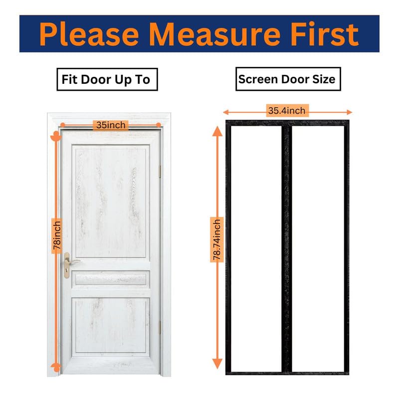 Royalkart® Transparent PVC Magnetic Door Curtain | Hands Free Self-Closing Screen | Blocks Insects & Outside Dust | Clear See-Through Screen for Home, Kitchen, AC Room, Shop | Door Size- 90cm x 200cm - Image 3