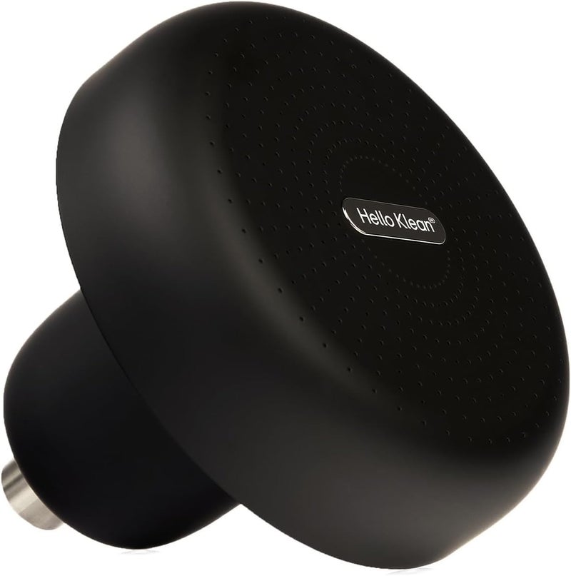 Hello Klean Rain Shower Head - Black - Filters Chlorine & Impurities, Improves Skin & Hair Quality - Image 1