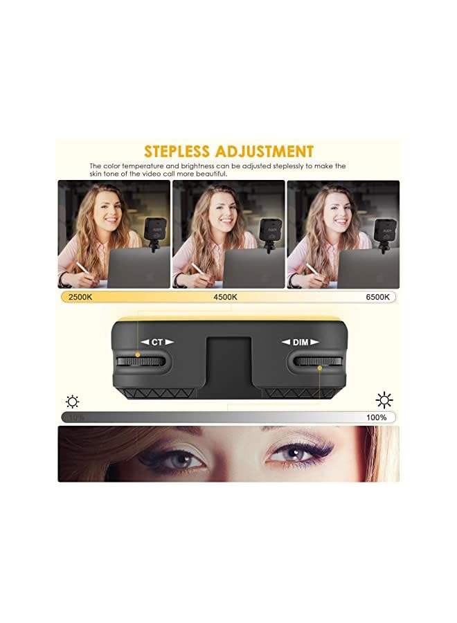 Excefore Video Conference Lighting Kit Selfie Light With Front And Back Clip Zoom Light For Phone Iphone Android Ipad Laptop Camera For Makeup Selfie Vlog Video Conference - Image 4