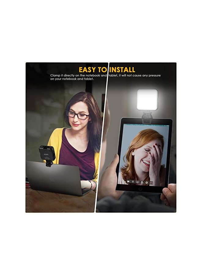 Excefore Video Conference Lighting Kit Selfie Light With Front And Back Clip Zoom Light For Phone Iphone Android Ipad Laptop Camera For Makeup Selfie Vlog Video Conference - Image 2