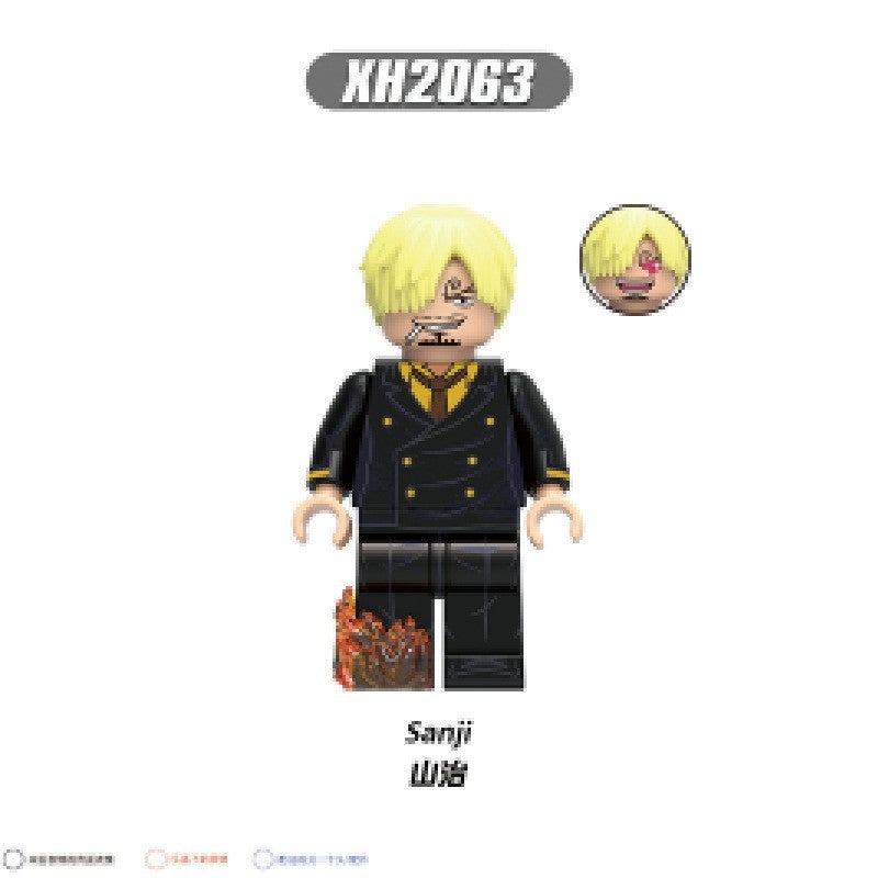 مجموعة ألعاب شخصيات مكعبات البناء ون بيس XH2062-2069