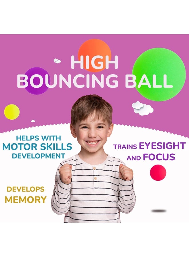 JZS Big Super Bouncy Balls Solid Color Glowing Bouncy Ball 32MM Balls for Kids in Bright Assorted Multi Colors for Birthday Party Favors and Carnival Prizes in Bulk (Pack of 25) - Image 4