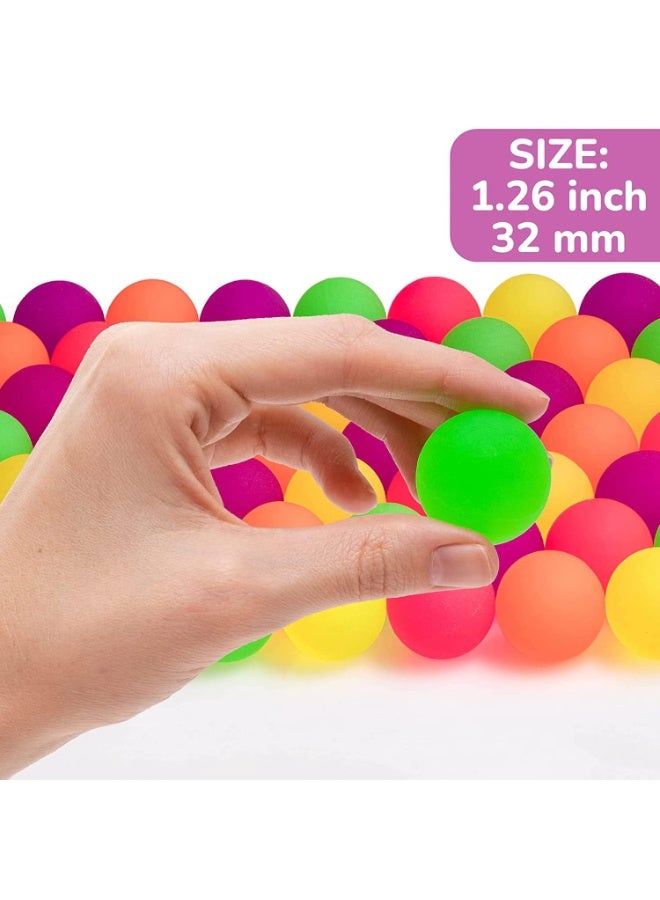 JZS Big Super Bouncy Balls Solid Color Glowing Bouncy Ball 32MM Balls for Kids in Bright Assorted Multi Colors for Birthday Party Favors and Carnival Prizes in Bulk (Pack of 25) - Image 2