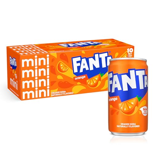 Fanta Orange Soda Can, 7.5 fl oz, 10 Pack - Image 1