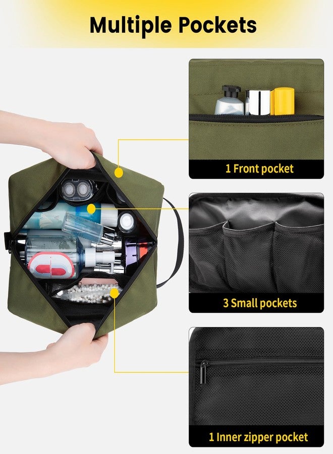 Vorspack Travel Toiletry Bag for Men - Large Toiletries Bag Water Resistant Hanging Travel Bag for Travel Toiletries Accessories - Green - Image 3