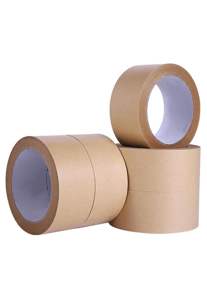 Rubik Kraft Paper Packing Tape, 6pcs Each 5cm Wide x 33 Yards Long, Adhesive for Moving Boxes, Shipping Cartons Sealing, Brown  - Image 1