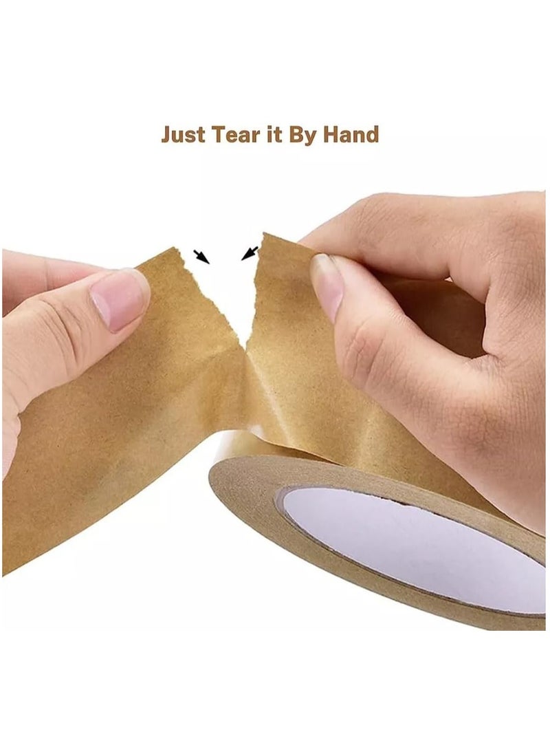 Rubik Kraft Paper Packing Tape, 6pcs Each 5cm Wide x 33 Yards Long, Adhesive for Moving Boxes, Shipping Cartons Sealing, Brown  - Image 5