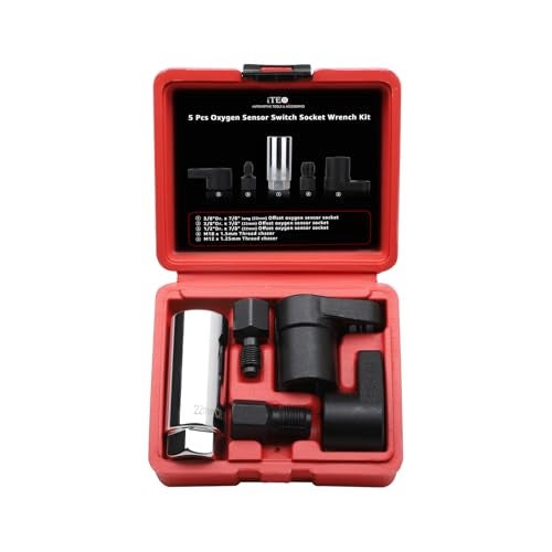 ITEQ 5 Pcs Automotive Oxygen Sensor Socket Wrench Remover tool and Thread Chaser Set - Image 1