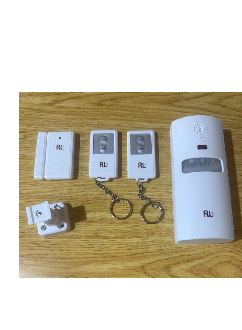 آر إل RL-98034، مجموعة إنذار PIR، مستشعر حركة مع جهازي تحكم عن بعد وملامسة للباب RL-98034, majmueat 'iindhar PIR, mustashear harakat mae jihazi tahkum ean bued wamulamasat lilbab - Image 2