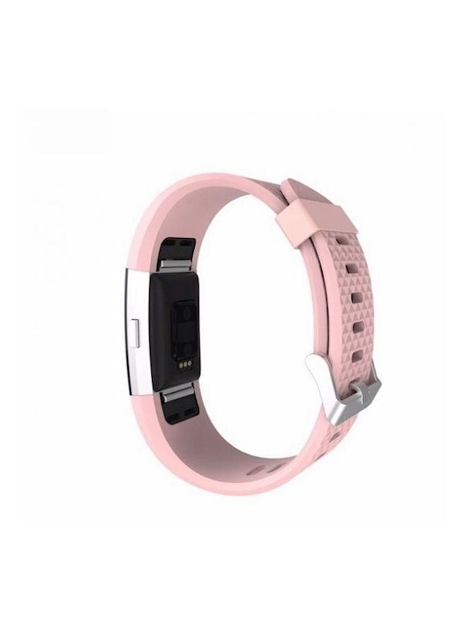 NIBEMINENT Replacement Bracelet Watch Band With Rhombus Pattern For Fitbit Charge 2 S Pink  - Image 2