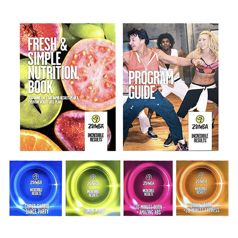 ZUMBA Incredible Results Weight-Loss Dance Workout DVDs and Guides Value Pack - Image 1