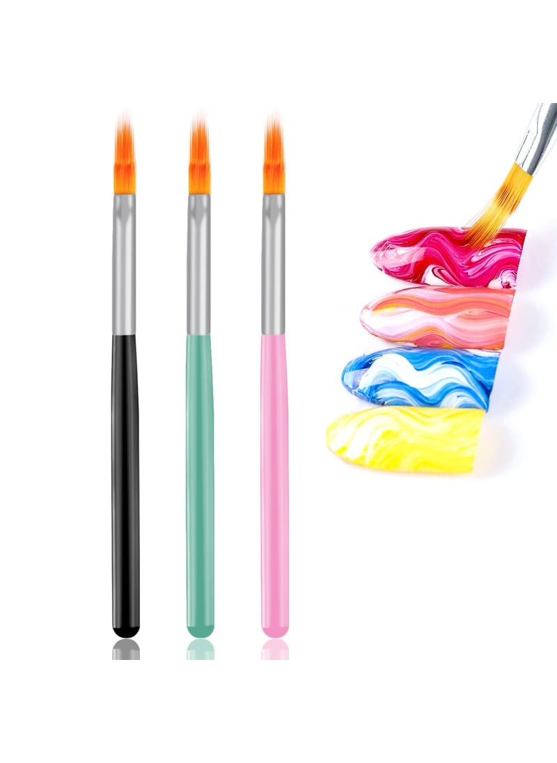 DANNEASY - DANNEASY 3Pcs Nail Gradient Pen Lace Ombre Design Acrylic Nail Art Brush Set Drawing Painting Pen Manicure DIYSalon Tools - Image 1