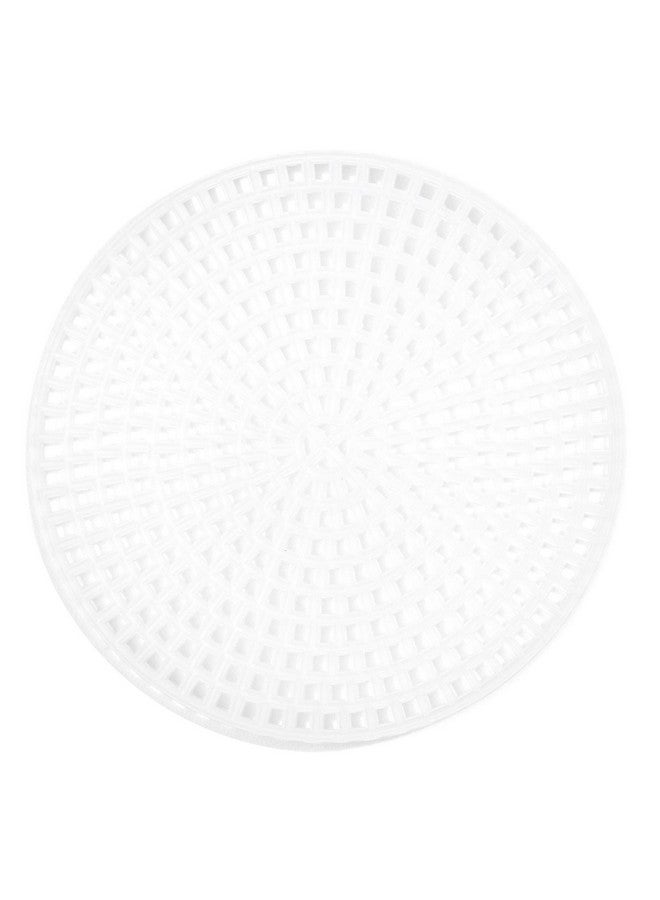 Diy 7 Count Plastic Stitching Canvas Round 3" 10/Pkg White