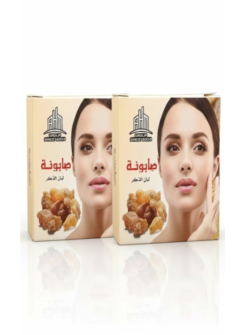 Frankincense soap for cleansing, moisturizing, and acne treatment, 2 pieces