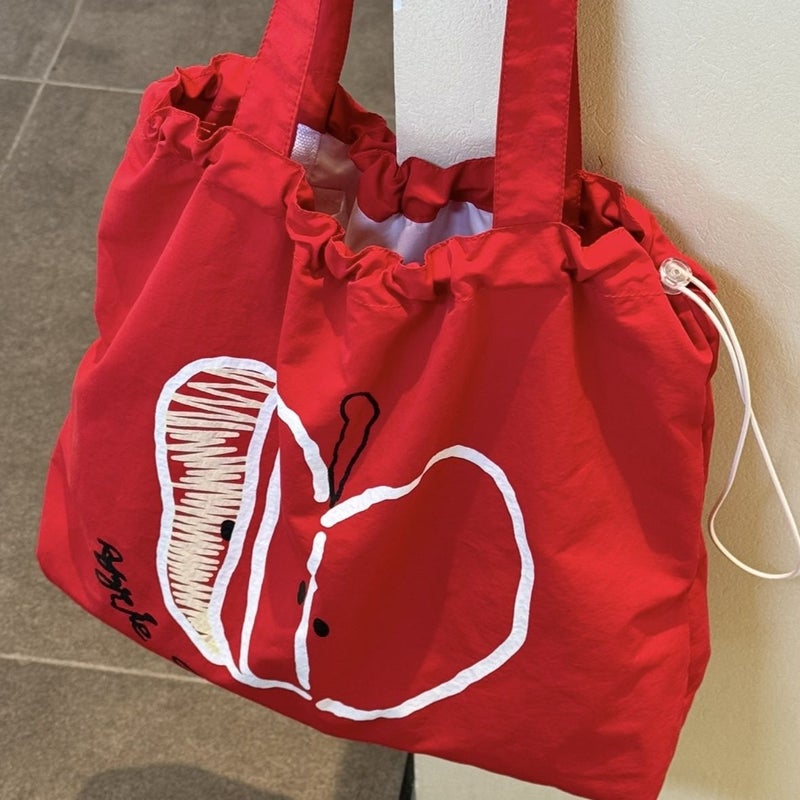 Women's Nylon Drawstring Tote Shoulder Bag - Image 1