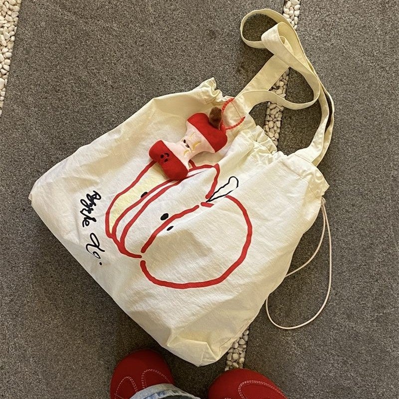 Women's Nylon Drawstring Tote Shoulder Bag - Image 3