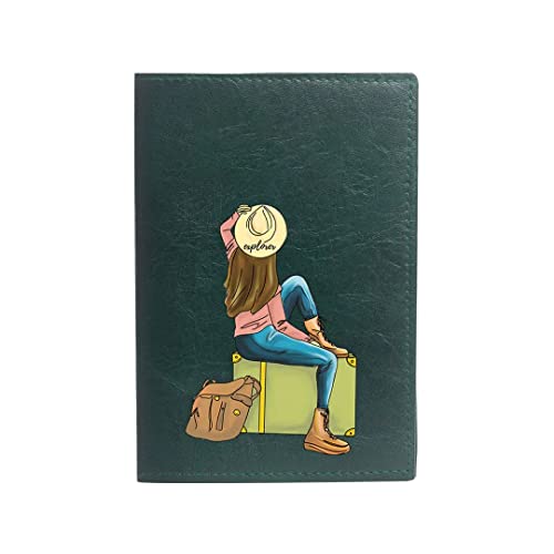 The Messy Corner Unisex Vegan Leather Passport Cover | Classy & Stylish Printed Travel Case | Wanderlust Design for Men & Women | Multi Colour - Image 1