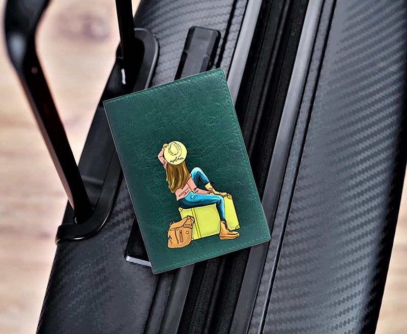 The Messy Corner Unisex Vegan Leather Passport Cover | Classy & Stylish Printed Travel Case | Wanderlust Design for Men & Women | Multi Colour - Image 4