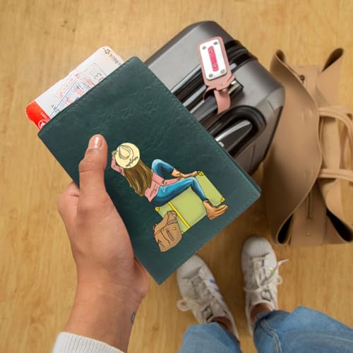 The Messy Corner Unisex Vegan Leather Passport Cover | Classy & Stylish Printed Travel Case | Wanderlust Design for Men & Women | Multi Colour - Image 3