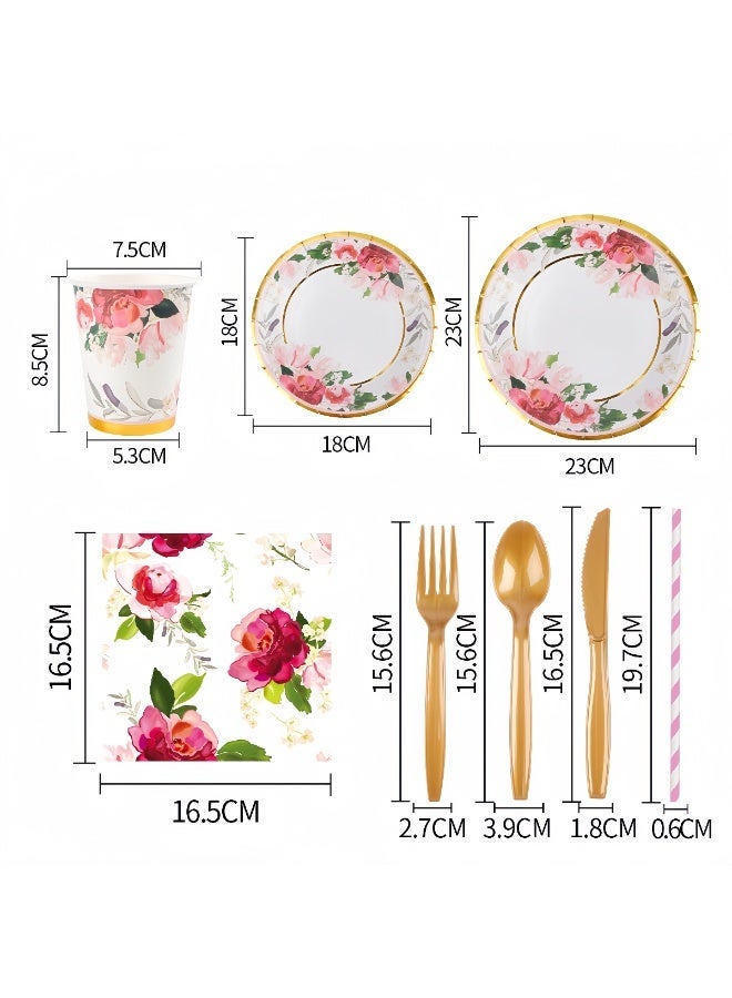 عالم البالونات طقم أدوات مائدة للحفلات مكون من 80 قطعة، طقم أدوات مائدة للاستخدام مرة واحدة يتضمن أطباقًا وأكوابًا وقشات ومناديل وملاعق وشوك وسكاكين، مناسب لحفلات العائلة والمناسبات المختلفة (مستلزمات حفلات أعياد الميلاد لـ 10 ضيوف). - Image 3