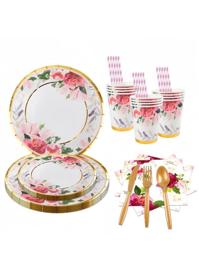 عالم البالونات طقم أدوات مائدة للحفلات مكون من 80 قطعة، طقم أدوات مائدة للاستخدام مرة واحدة يتضمن أطباقًا وأكوابًا وقشات ومناديل وملاعق وشوك وسكاكين، مناسب لحفلات العائلة والمناسبات المختلفة (مستلزمات حفلات أعياد الميلاد لـ 10 ضيوف). - Image 2