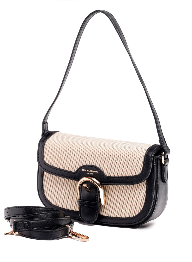 David Jones David Jones- The Cross Body Bag with Buckle model cm7027- Casual vintage type bag with safety leather buckle - Image 1