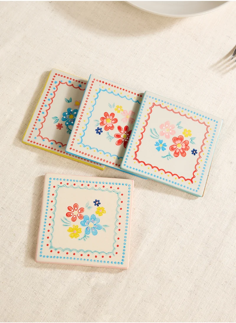 ساس آند بيل Folk Floral Coasters (Set of 4)