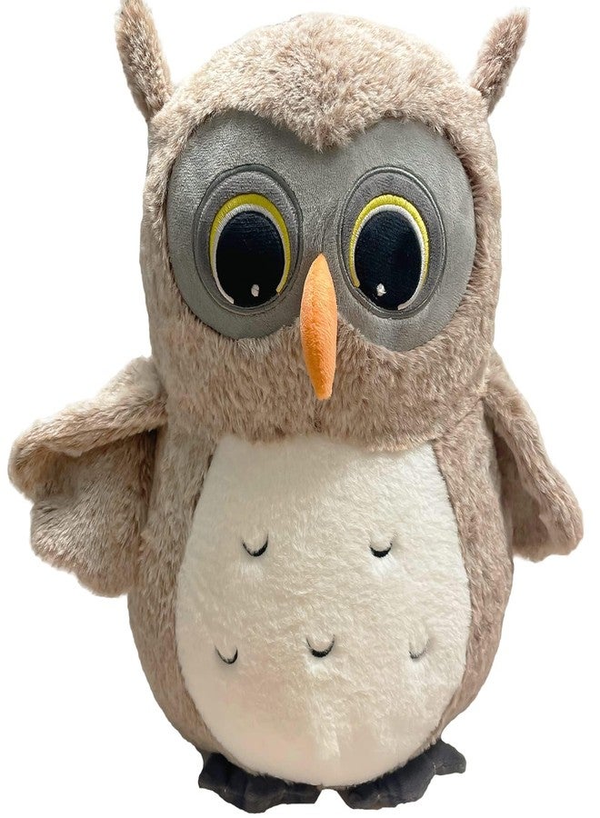 Ryttir 15.7 Inch Chubby Big Owl Stuffed Animal, Adventure Stuffed Owls Toy, Brave Boy's and Girl's Room Decor, Funny Gift for Kids and Women - Image 1