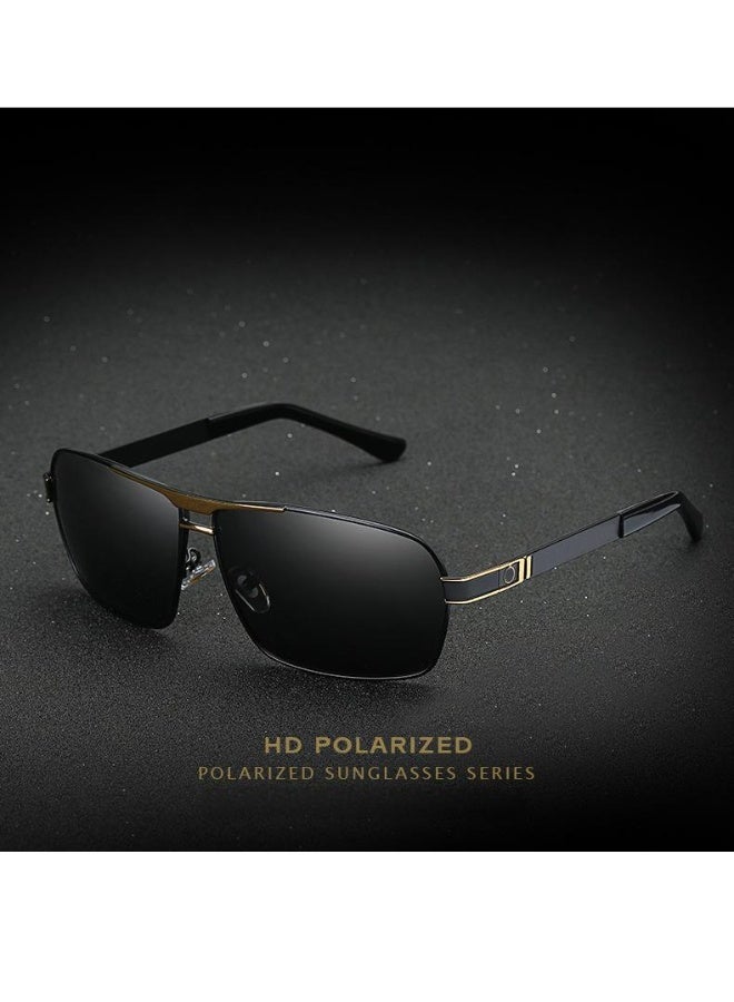 Veil Polarized Sport Sunglasses for Men Driving Fishing Running with UV 400 Protection Sun Glasses with Black-Gold Frame Grey Lenses - Image 3