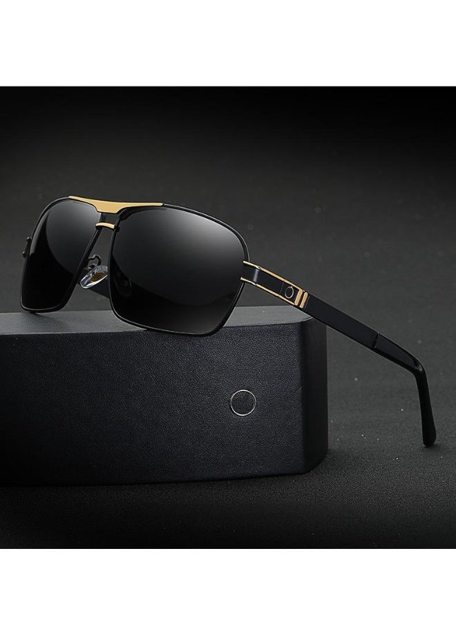 Veil Polarized Sport Sunglasses for Men Driving Fishing Running with UV 400 Protection Sun Glasses with Black-Gold Frame Grey Lenses - Image 4