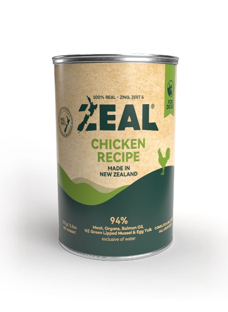 Zeal - Grain Free Canned Dog Food 390g / Chicken - Image 1