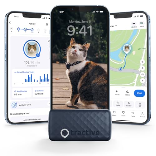 Tractive Smart Cat GPS Tracker RealTime Location Wellness Monitoring for Cats 65 lbs Territory Location History Up to 5Day   Breakaway Collar Included Dark Blue - Image 2