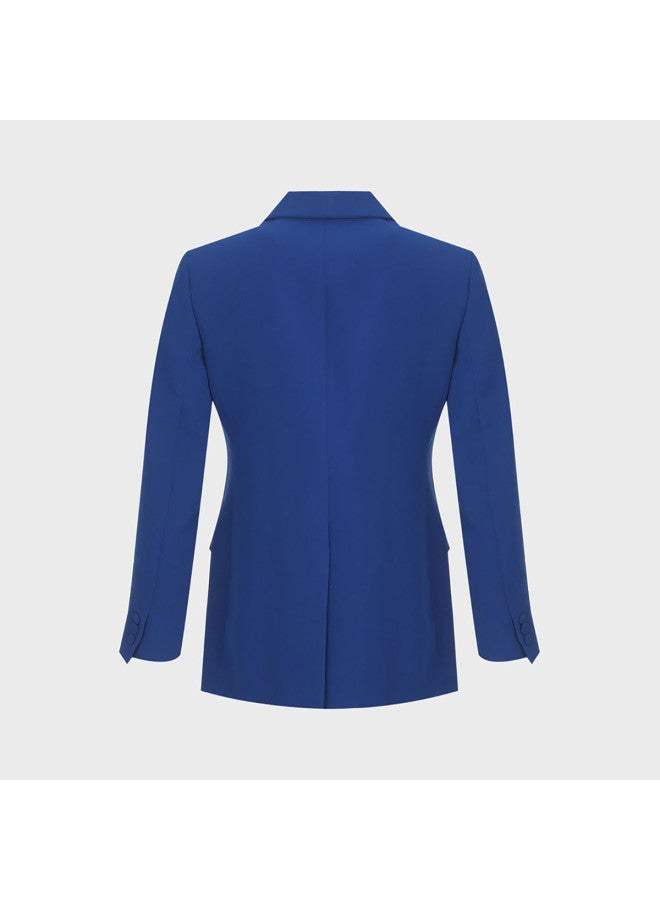 Zara women's Stylish Casual Solid-colored Belted Shoulder-padded Long-sleeve Notched Lapel Single-button Blazer - Image 3