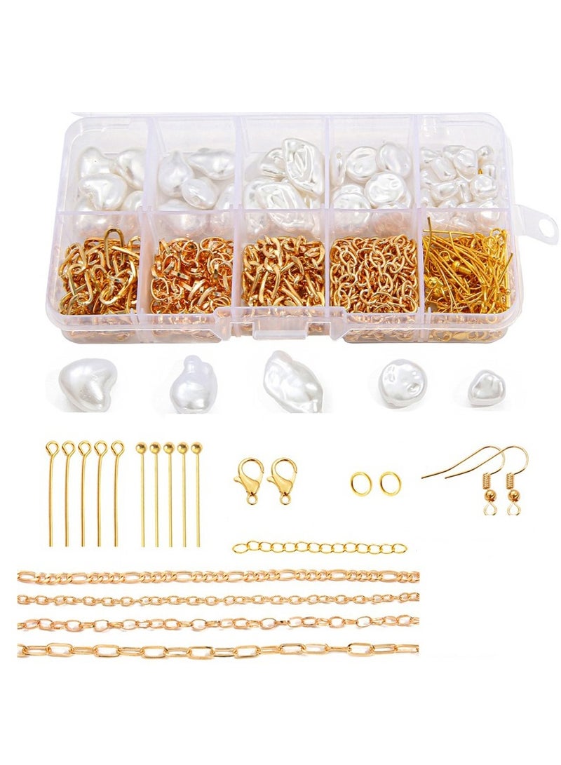 Excefore Beads Kit for Bracelet Making, Complete Jewelry Making Supplies Set with Charms, Crystal Beads, and String, Perfect for Adults and Girls Crafting Beautiful Bracelets, 420 Pcs - Image 1