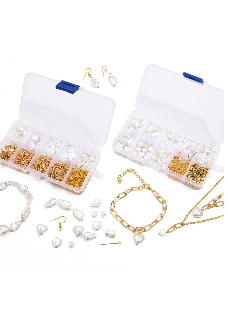 Excefore Beads Kit for Bracelet Making, Complete Jewelry Making Supplies Set with Charms, Crystal Beads, and String, Perfect for Adults and Girls Crafting Beautiful Bracelets, 420 Pcs - Image 4