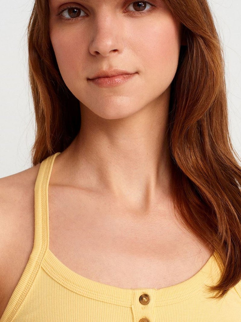 DILVIN Slim Fit Ribbed Knit Cami Blouse - Image 3