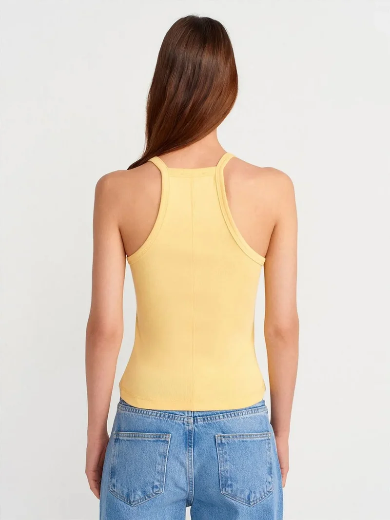 ديلفين DILVIN Slim Fit Ribbed Knit Cami Blouse