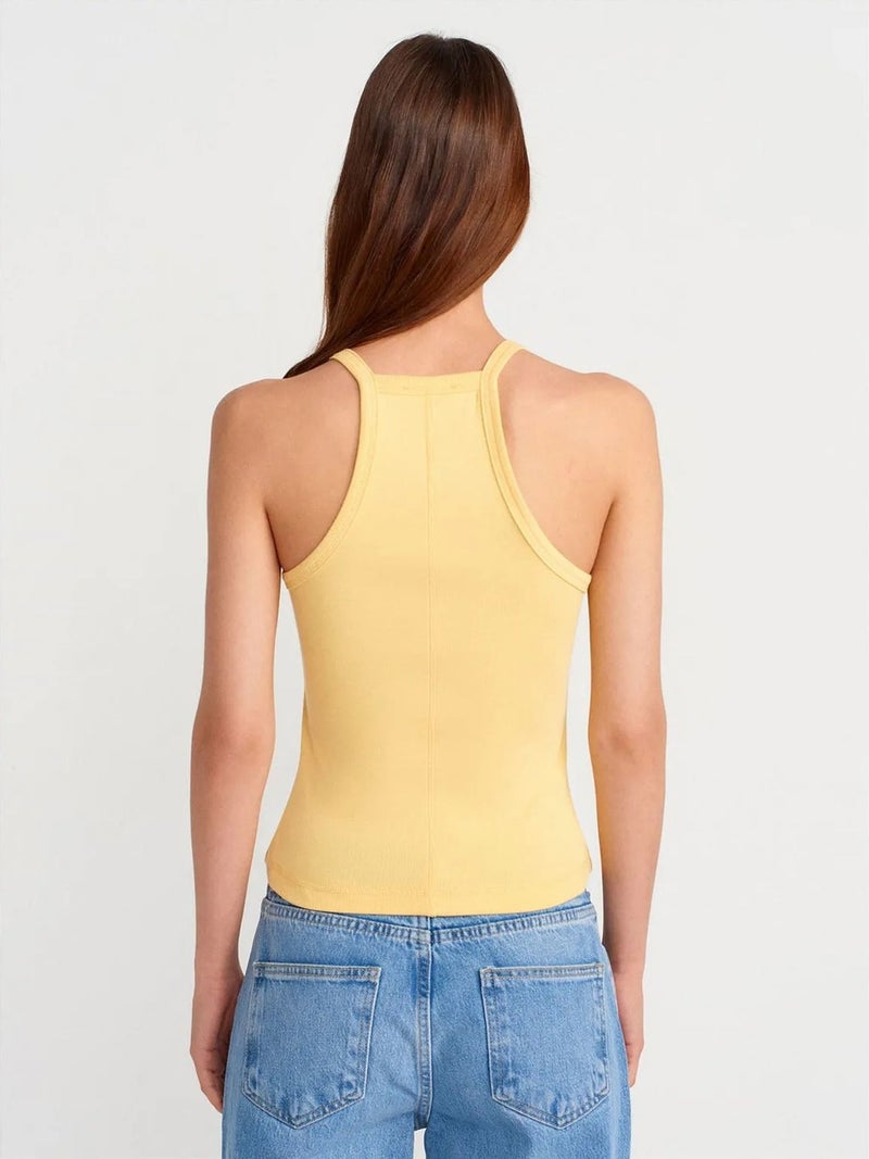 DILVIN Slim Fit Ribbed Knit Cami Blouse - Image 2