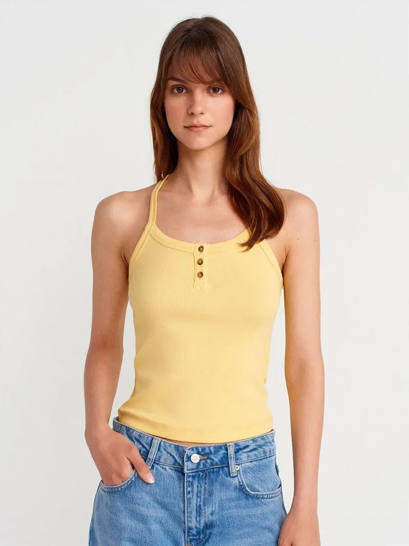 ديلفين DILVIN Slim Fit Ribbed Knit Cami Blouse