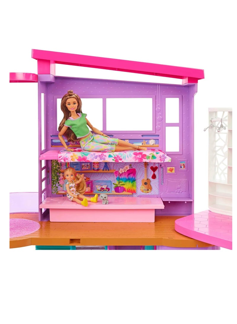 Barbie Vacation House Playset with 30+ Pieces, Toy for 3 Year Olds & Up - Image 2